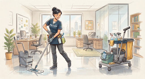 Cleaner vector illustration sketch