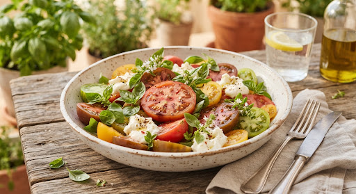 Heirloom Tomato & Bush Basil Salad